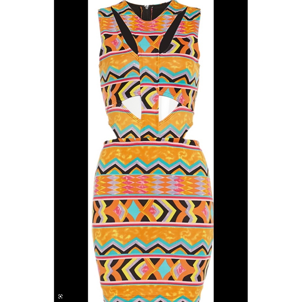 Lovers + Friends Got a Body Cut Out Bodycon Mini Dress in Tribal in Floral Multi - Picture 4 of 13